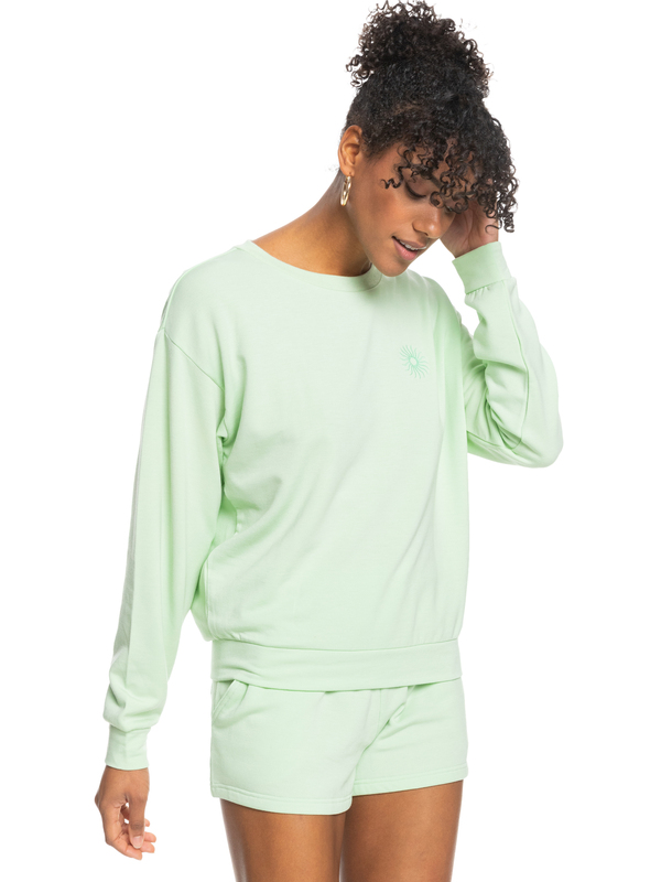 Surfing By Moonlight Cozy Loungewear Crewneck Sweatshirt Roxy