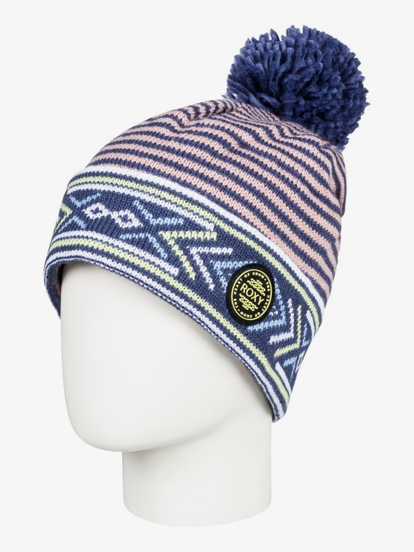 roxy, Joya Vale - Pom-Pom Beanie for Women, CROWN BLUE (bqy0) 0 Joya Vale - Pom-Pom Beanie for Women Blue ERJHA03433 Roxy