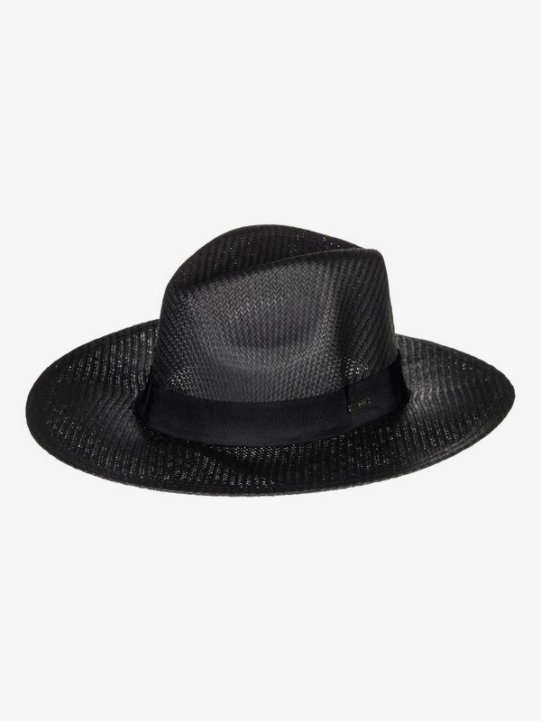 roxy, Sombrero de sol de rafia Here We Go, TRUE BLACK (kvj0) 0 Sombrero de sol de rafia Here We Go Negro ERJHA03468 Roxy