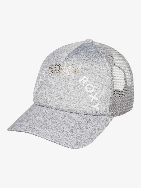 roxy, Truckin Heather Trucker Hat, HERITAGE HEATHER (sgrh) 0 Truckin Heather Trucker Hat Grey ERJHA03643 Roxy