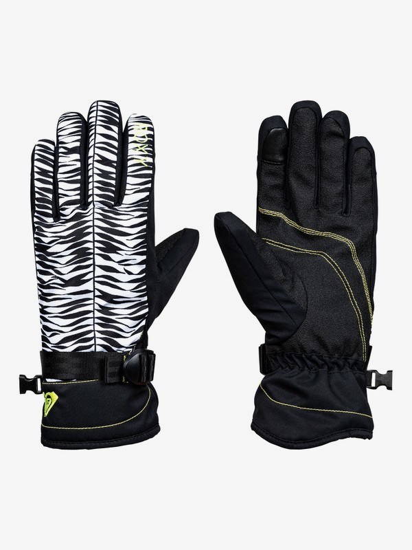 roxy, ROXY Jetty - Guantes de snowboard/esquí para Mujer, TRUE BLACK_SAVANNA (kvj4) 0 ROXY Jetty - Guantes de snowboard/esquí para Mujer Negro ERJHN03068 Roxy