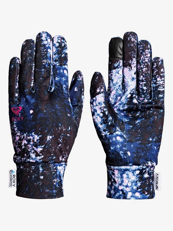 roxy, HydroSmart Snowboard/Ski Liner Gloves, MEDIEVAL BLUE SPARKLES (bte2) 0 HydroSmart Snowboard/Ski Liner Gloves Blue ERJHN03137 Roxy