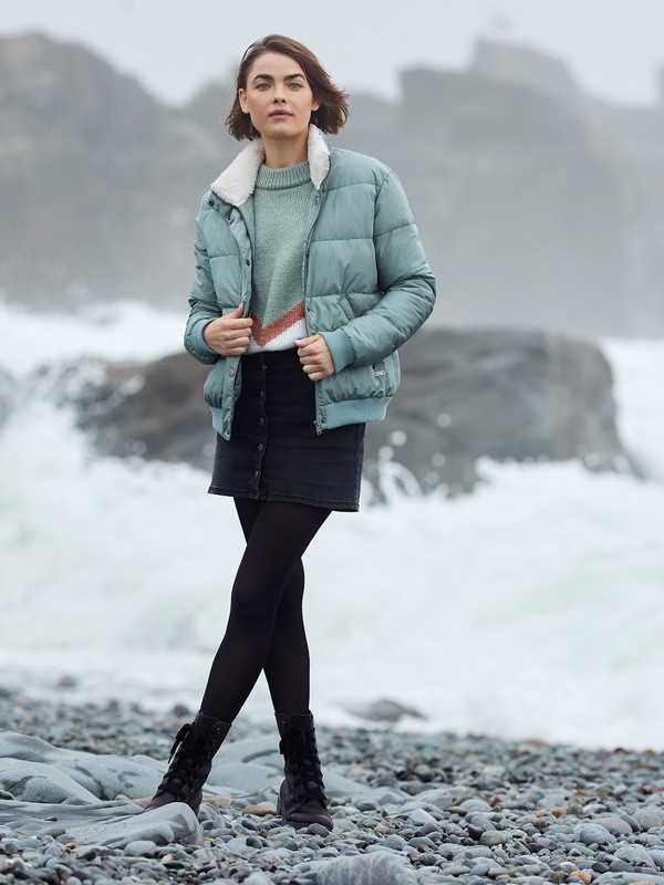 roxy, Start Believing - Doudoune courte pour Femme, LILY PAD (gjn0) 0 Start Believing - Doudoune courte pour Femme Vert ERJJK03309 Roxy