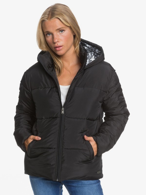 Electric Light Hooded Puffer Jacket for Women Roxy