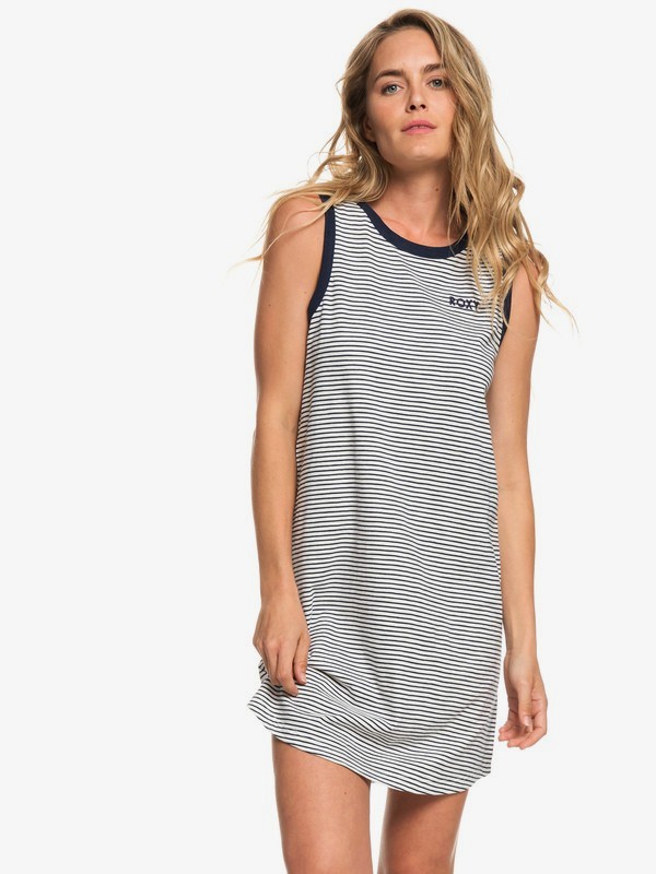 roxy, Vestido de Camiseta sin mangas Love Sun, DRESS BLUE COSY STRIPES (btk3) 0 Vestido de Camiseta sin mangas Love Sun Azul ERJKD03235 Roxy