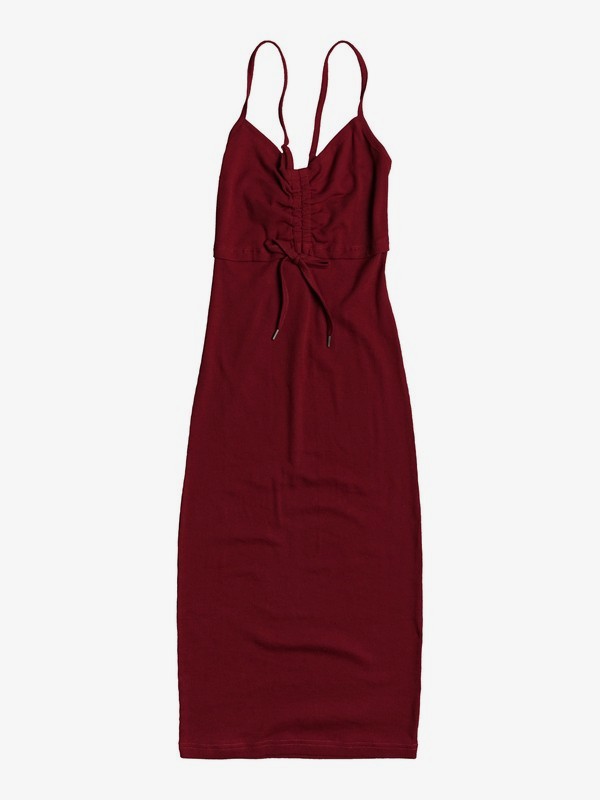 roxy, Wave Dreamer Strappy Bodycon Dress, RHUBARB (rze0) 0 Wave Dreamer Strappy Bodycon Dress Red ERJKD03289 Roxy