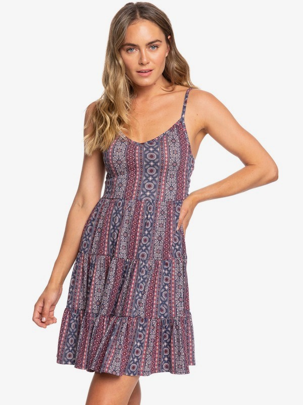 roxy, Heart Of Summer Strappy Dress, RHUBARB FREE MIND (rze7) 0 Heart Of Summer Strappy Dress Red ERJKD03290 Roxy