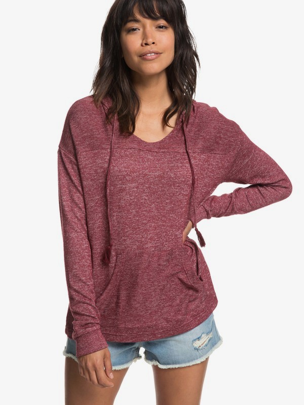 roxy, Sudadera con Capucha Love In The Sky, TAWNY PORT HEATHER (rsph) 0 Sudadera con Capucha Love In The Sky Rojo ERJKT03469 Roxy
