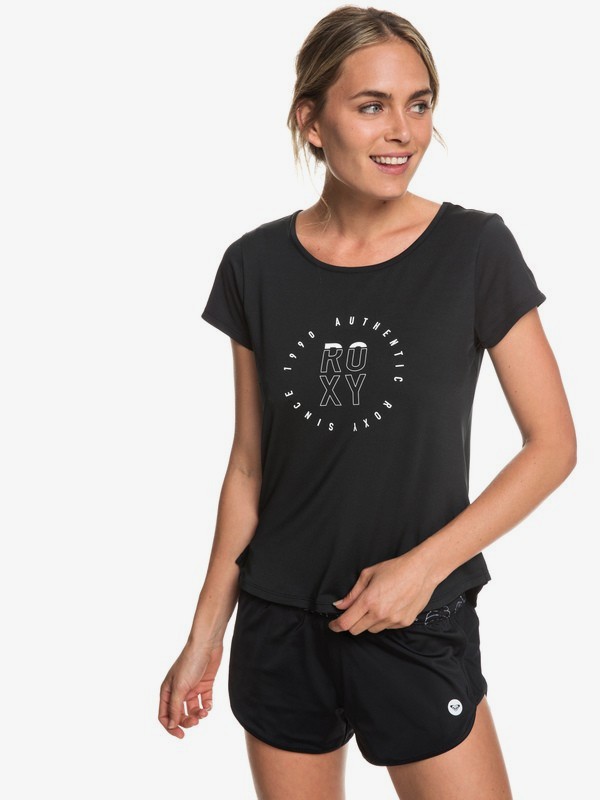 roxy, Last Dance - Camiseta Deportiva para Mujer, TRUE BLACK (kvj0) 0 Last Dance - Camiseta Deportiva para Mujer Negro ERJKT03507 Roxy