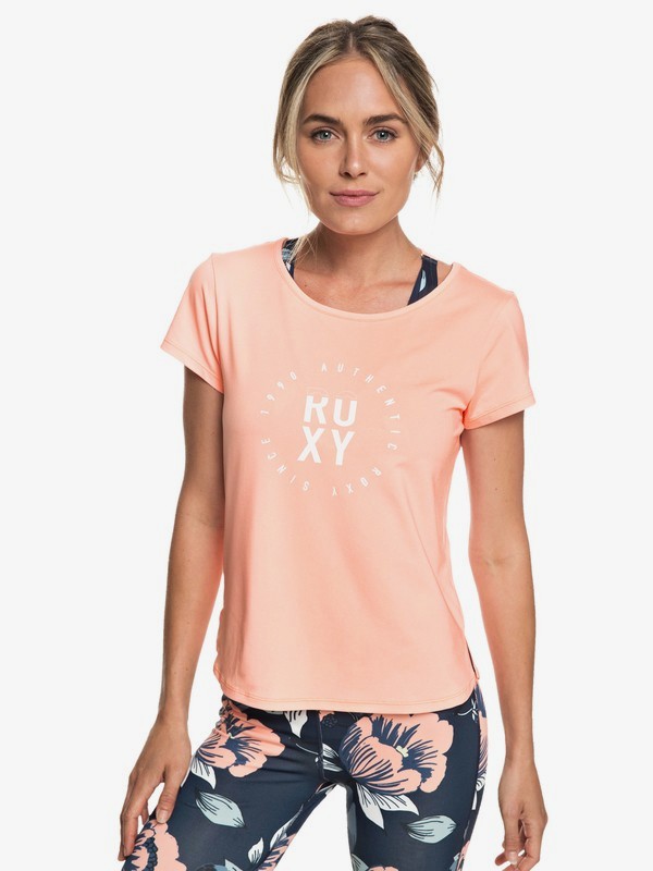 roxy, Last Dance - Maglietta Sportiva da Donna, SOUFFLE (mfg0) 0 Last Dance - Maglietta Sportiva da Donna Pink ERJKT03507 Roxy
