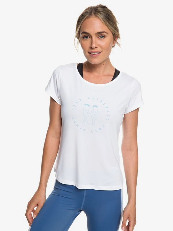 roxy, Last Dance - Maglietta Sportiva da Donna, BRIGHT WHITE (wbb0) 0 Last Dance - Maglietta Sportiva da Donna White ERJKT03507 Roxy