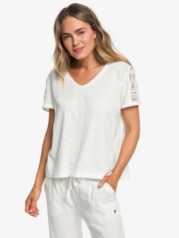 roxy, Turn Around Me - Camiseta para Mujer, MARSHMALLOW (wbt0) 0 Turn Around Me - Camiseta para Mujer Blanco ERJKT03520 Roxy
