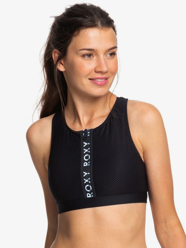 roxy, Keep It Easy - Sports Bra for Women, TRUE BLACK (kvj0) 0 Keep It Easy - Sports Bra for Women Black ERJKT03575 Roxy