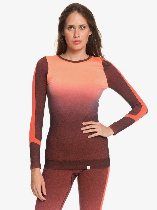 roxy, Artic Tracks - Technical Long Sleeve Top for Women, ROSARANCIO (mhf0) 0 Artic Tracks - Technical Long Sleeve Top for Women Pink ERJKT03586 Roxy