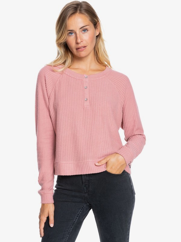Take It Home - Cosy Waffle Knit Sweatshirt for Women  ERJKT03721