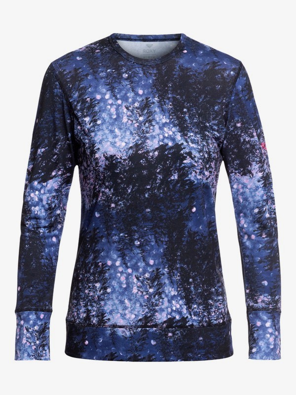 roxy, Daybreak - Top Primo Strato Tecnico a Maniche Lunghe da Donna, MEDIEVAL BLUE SPARKLES (bte2) 0 Daybreak - Top Primo Strato Tecnico a Maniche Lunghe da Donna Blue ERJLW03008 Roxy