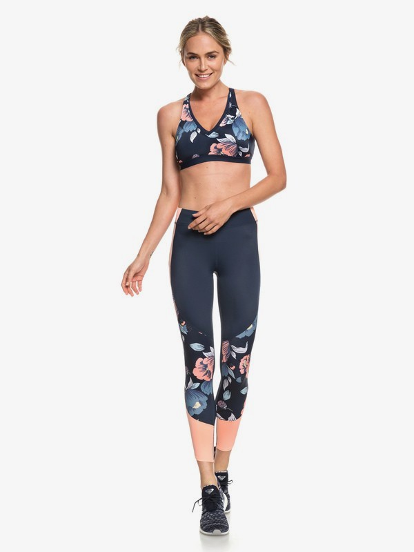 roxy, Sandy Vocation - 7/8-Workout-Leggings mit UPF 50 für Frauen, DRESS BLUES (btk0) 0 Sandy Vocation - 7/8-Workout-Leggings mit UPF 50 für Frauen Blau ERJNP03214 Roxy