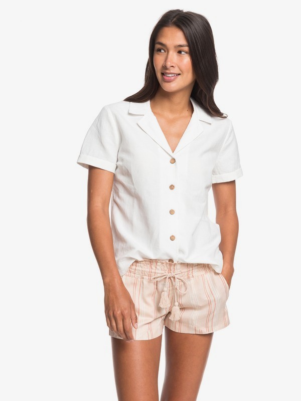 roxy, Oceanside Beach Shorts, IVORY CREAM GAMMA STRIPE (tfm3) 0 Oceanside Beach Shorts Beige ERJNS03234 Roxy
