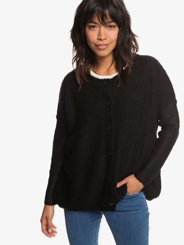 roxy, Stillest Hours - Cardigan para Mujer, TRUE BLACK (kvj0) 0 Stillest Hours - Cardigan para Mujer ERJSW03290 Roxy