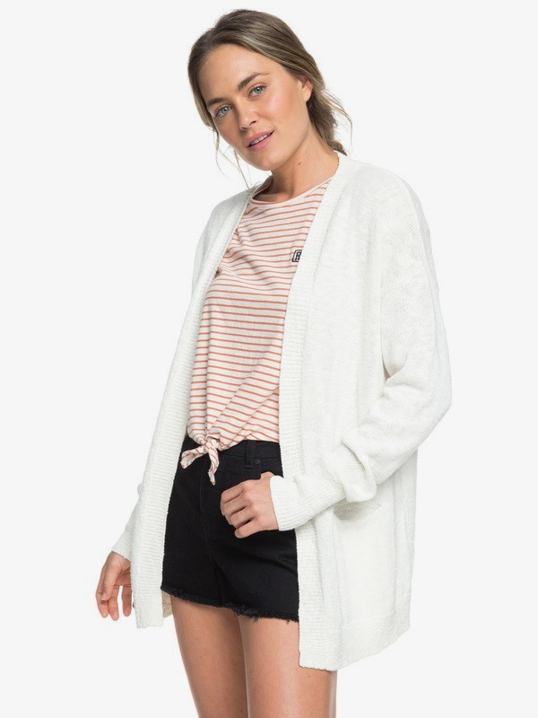 roxy, Valley Shades Cardigan, MARSHMALLOW (wbt0) 0 Valley Shades Cardigan White ERJSW03330 Roxy