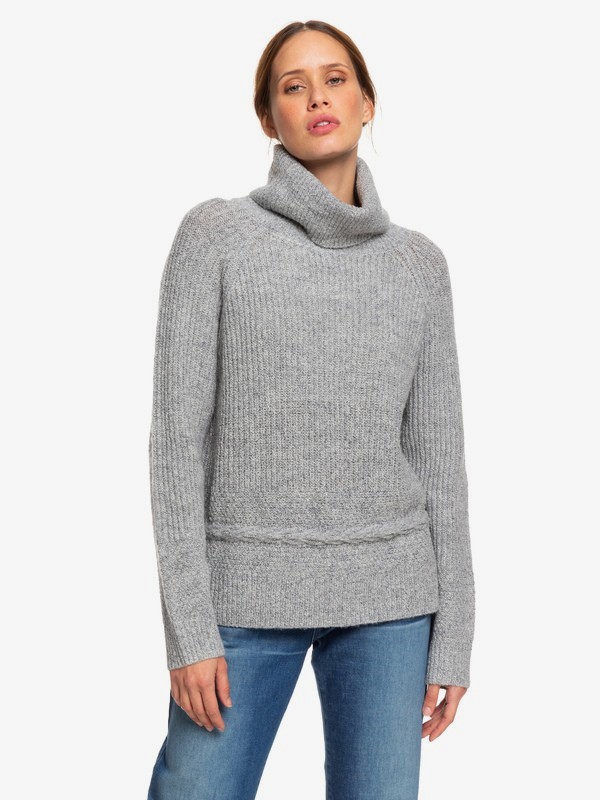 roxy, Five Reasons To Stay - Turtle Neck Jumper for Women, HERITAGE HEATHER (sgrh) 0 Five Reasons To Stay - Turtle Neck Jumper for Women Grey ERJSW03354 Roxy