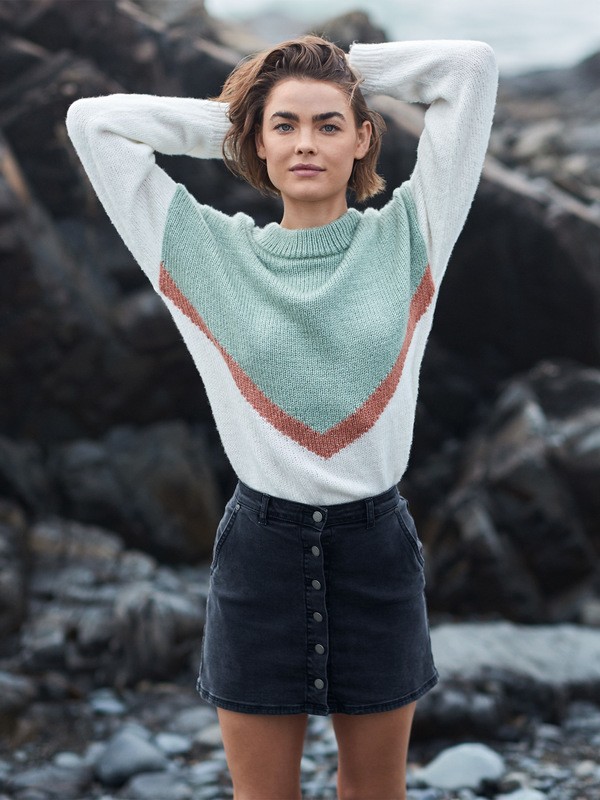 roxy, Trip For Two - Jumper for Women, SNOW WHITE (wbk0) 0 Trip For Two - Jumper for Women White ERJSW03355 Roxy