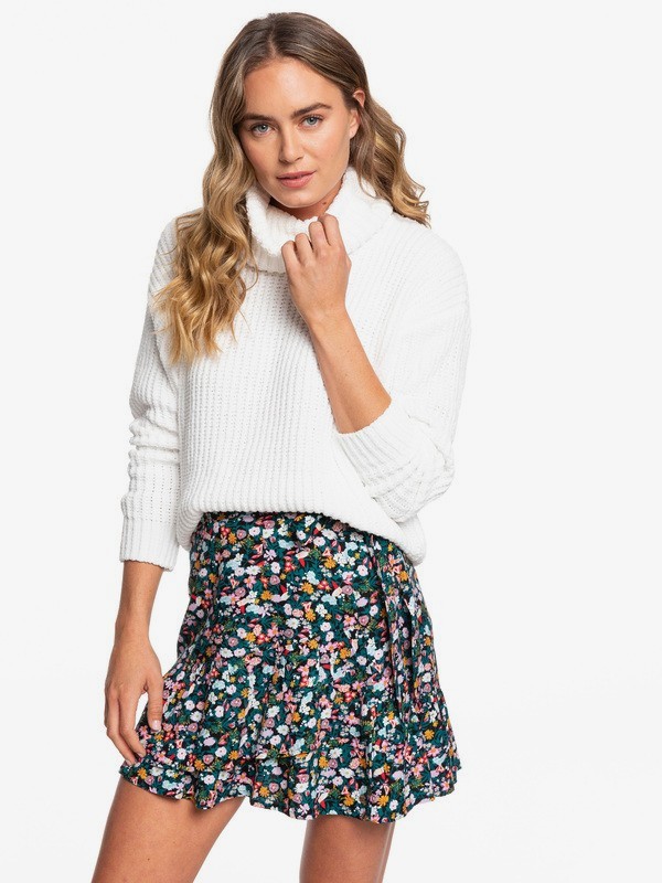 roxy, Velvet Morning Turtle Neck Sweater, SNOW WHITE (wbk0) 0 Velvet Morning Turtle Neck Sweater White ERJSW03370 Roxy