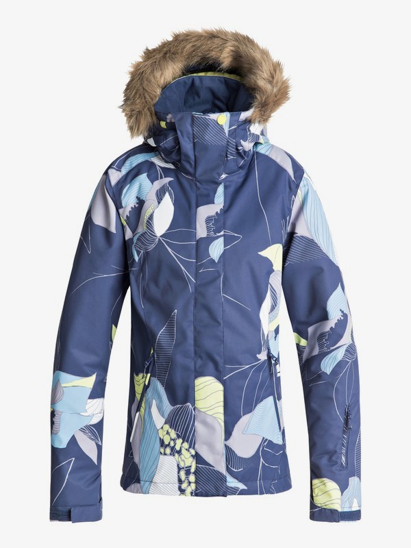 roxy, Jet Ski - Veste de snow pour Femme, CROWN BLUE_BOLD PETAL (bqy8) 0 Jet Ski - Veste de snow pour Femme Bleu ERJTJ03162 Roxy