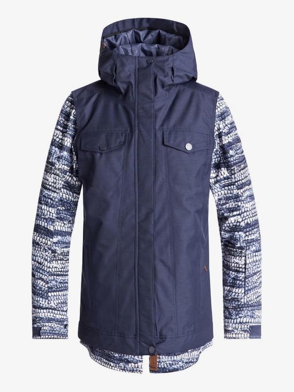 roxy, Ceder Snow Jacket, CROWN BLUE_DENIM STRIPES (bqy3) 0 Ceder Snow Jacket Blue ERJTJ03169 Roxy