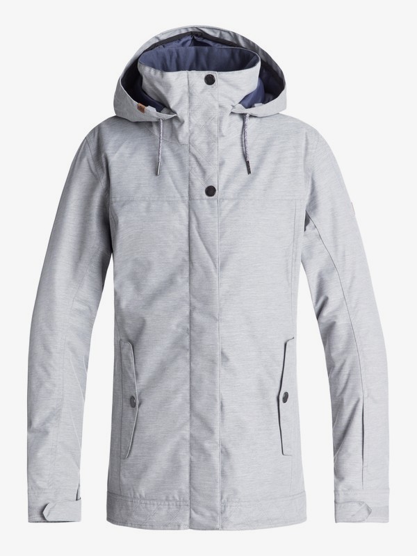 roxy, Billie - Snow Jacket for Women, WARM HEATHER GREY (sjeh) 0 Billie - Snow Jacket for Women Grey ERJTJ03174 Roxy