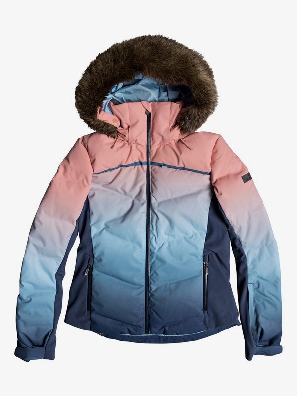 roxy, Snowstorm - Veste de snow pour Femme, POWDER BLUE_GRADIENT (bgb4) 0 Snowstorm - Veste de snow pour Femme Bleu ERJTJ03193 Roxy