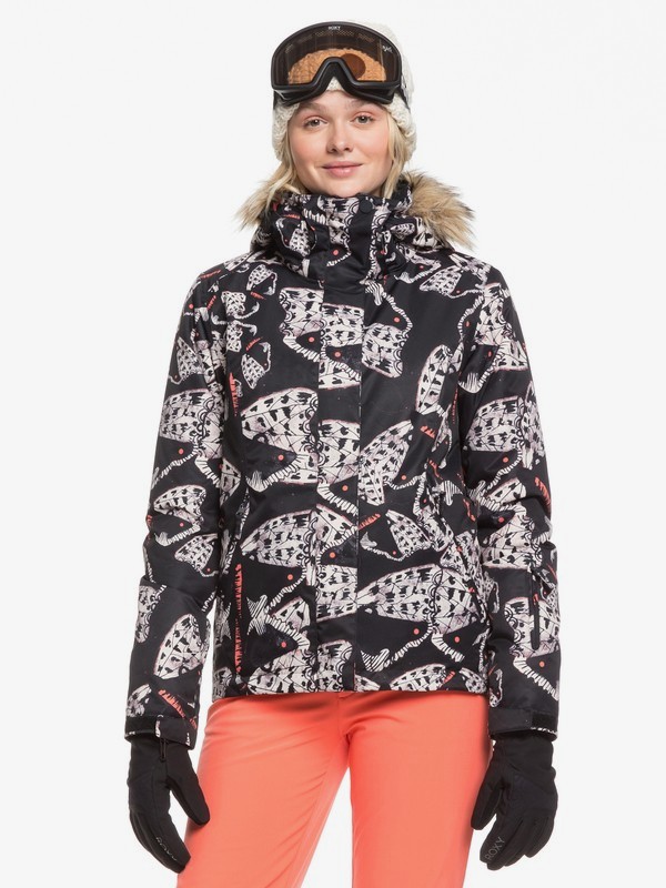 roxy, Jet Ski - Chaqueta para Nieve para Mujer, TRUE BLACK IMPRESSIONS (kvj7) 0 Jet Ski - Chaqueta para Nieve para Mujer Negro ERJTJ03205 Roxy