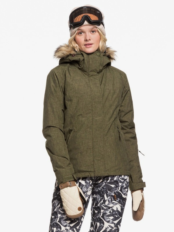 roxy, Jet Ski - Chaqueta para Nieve para Mujer, IVY GREEN (crb0) 0 Jet Ski - Chaqueta para Nieve para Mujer Marron ERJTJ03206 Roxy