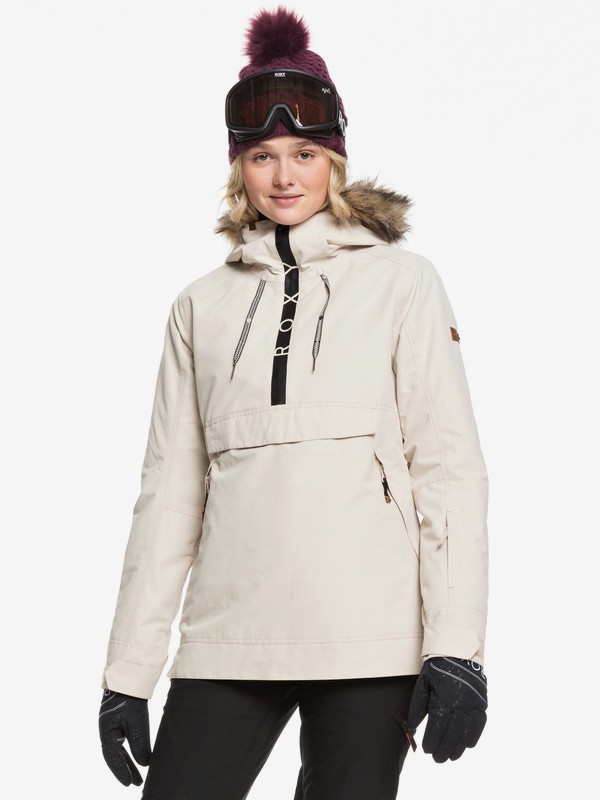 roxy, Shelter - Chaqueta para Nieve para Mujer, OYSTER GRAY (tfn0) 0 Shelter - Chaqueta para Nieve para Mujer Beige ERJTJ03214 Roxy