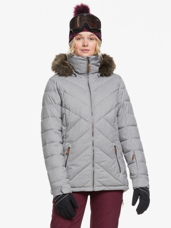 roxy, Quinn Snow Jacket, HEATHER GREY (sjeh) 0 Quinn Snow Jacket Grey ERJTJ03227 Roxy