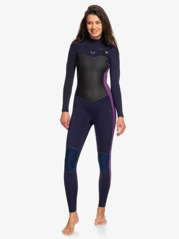 roxy, 4/3mm Performance - Combinaison zip poitrine pour Femme, DEEP INDIGO/ DARK VIOLET (xbpp) 0 4/3mm Performance - Combinaison zip poitrine pour Femme Bleu ERJW103032 Roxy