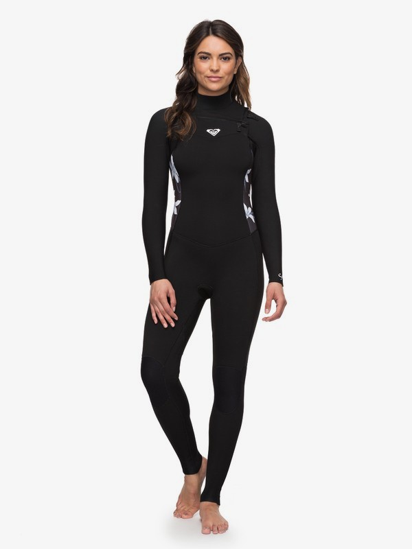 roxy, 5/4/3mm Syncro - Chest Zip GBS Wetsuit for Women, BLACK/WHITE (xbbw) 0 5/4/3mm Syncro - Chest Zip GBS Wetsuit for Women Blue ERJW103045 Roxy
