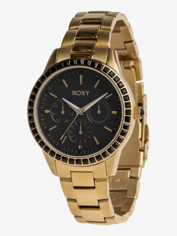 roxy, Jewel - Analogue Watch for Women, BLACK/GOLD (xkky) 0 Jewel - Analogue Watch for Women Yellow ERJWA03020 Roxy
