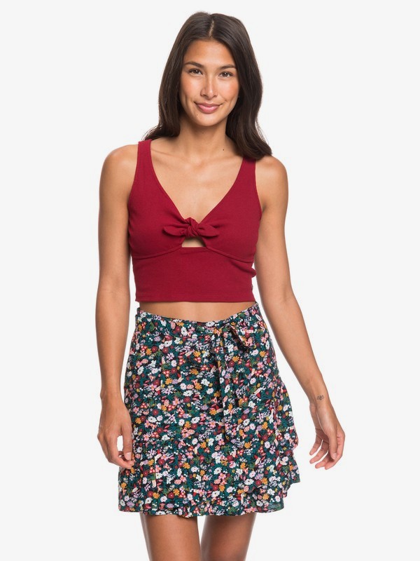 roxy, Mi Mascota Viscose Skirt, ANTHRACITE BOUQUET (kvj9) 0 Mi Mascota Viscose Skirt Black ERJWK03071 Roxy
