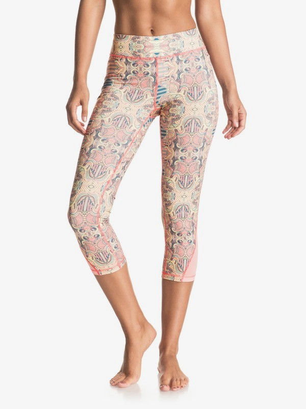 Imanee Printed Sports Capri Pants Roxy