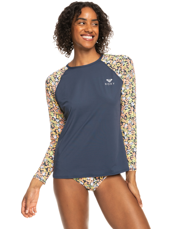 Printed UPF 50 Long Sleeve Front Zip Rashguard Roxy
