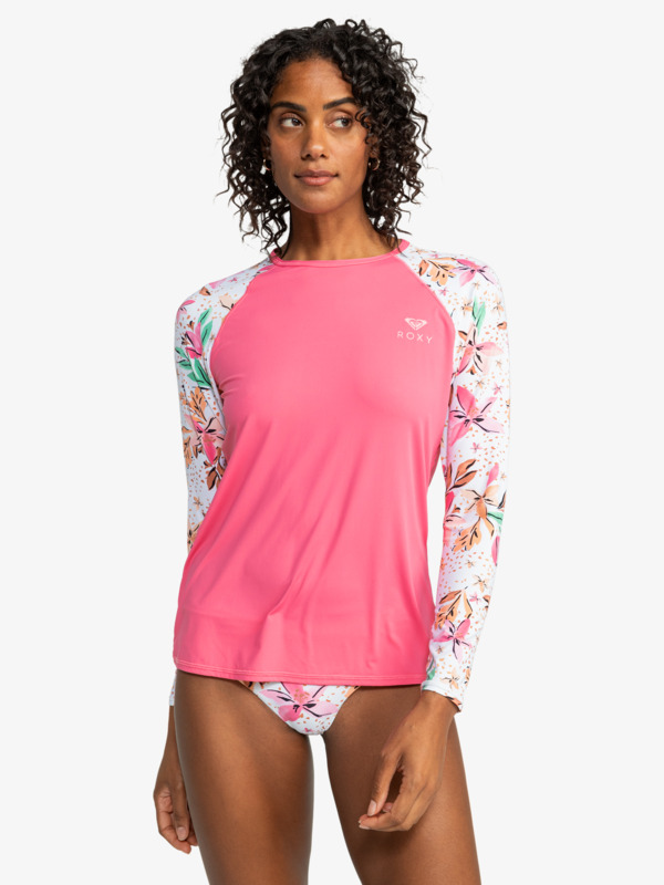 Roxy - Printed - Rash Vest met Rits en Lange Mouw voor Dames