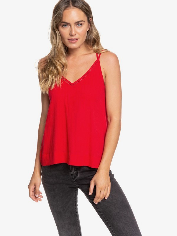 roxy, Evening Sand Strappy Top, CHINESE RED (rqq0) 0 Evening Sand Strappy Top Red ERJWT03351 Roxy