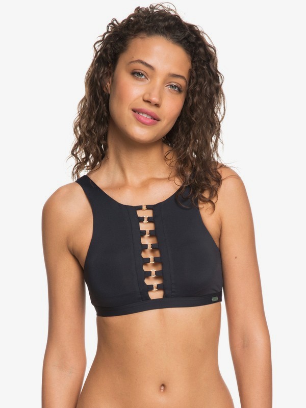 roxy, Softly Love Crop Bikini Top, TRUE BLACK (kvj0) 0 Softly Love Crop Bikini Top Black ERJX303721 Roxy