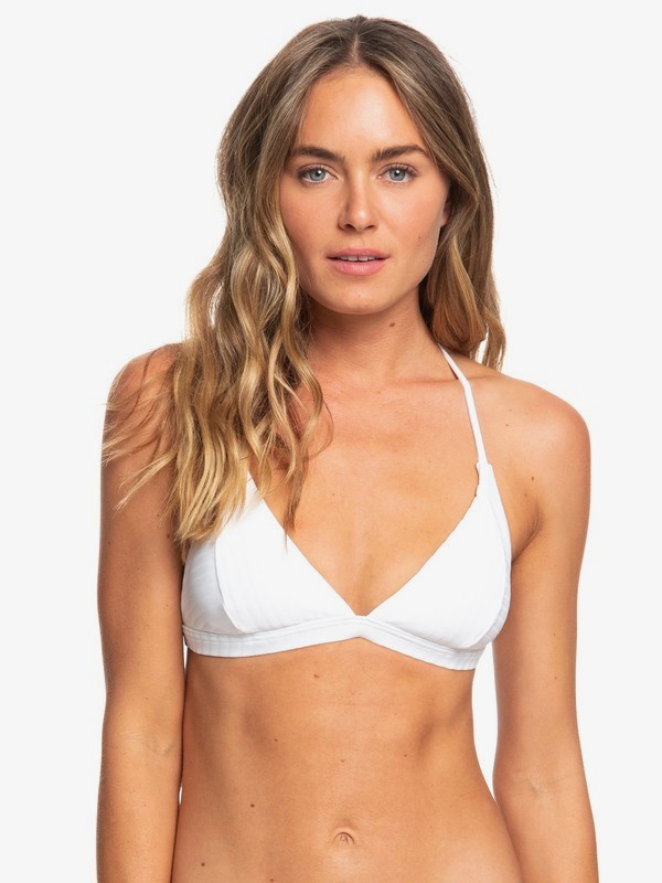 roxy, Color My Life - Top de Bikini Triangular Fijo para Mujer, BRIGHT WHITE (wbb0) 0 Color My Life - Top de Bikini Triangular Fijo para Mujer Blanco ERJX303857 Roxy
