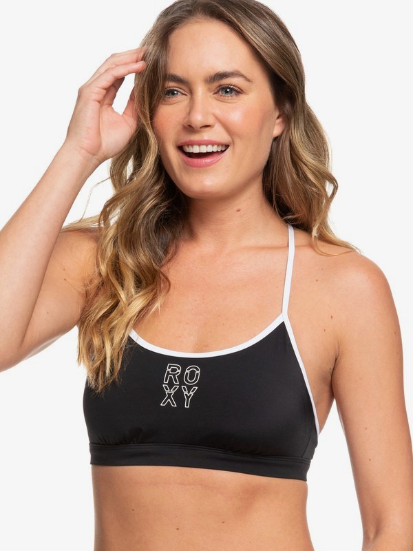 roxy, ROXY Fitness - Reggiseno Bikini Sportivo da Donna, TRUE BLACK (kvj0) 0 ROXY Fitness - Reggiseno Bikini Sportivo da Donna Black ERJX303973 Roxy