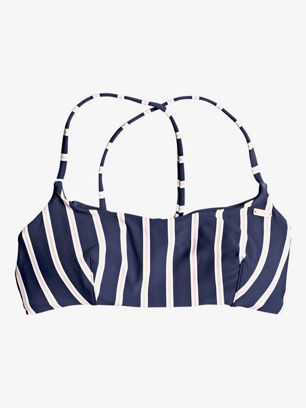 roxy, Printed Beach Classics Athletic Triangle Bikini Top, EVENING SAND SPORTY STRIPES S (mez2) 0 Printed Beach Classics Athletic Triangle Bikini Top Pink ERJX304019 Roxy