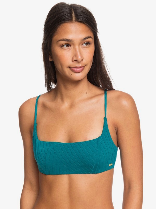 roxy, Tidal Times Underwired Bralette Bikini Top, EVERGLADE (bss0) 0 Tidal Times Underwired Bralette Bikini Top Blue ERJX304040 Roxy