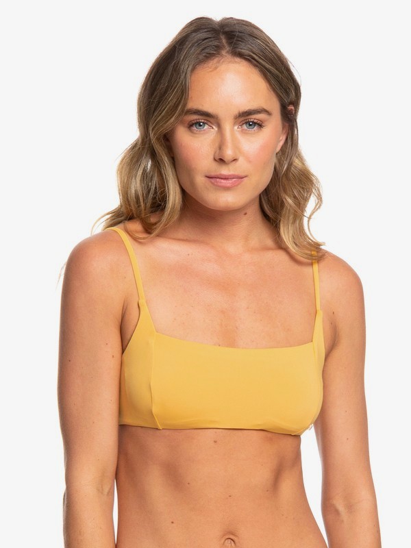 roxy, Beach Classics Bralette Bikini Top, HONEY GOLD (yjy0) 0 Beach Classics Bralette Bikini Top Yellow ERJX304061 Roxy