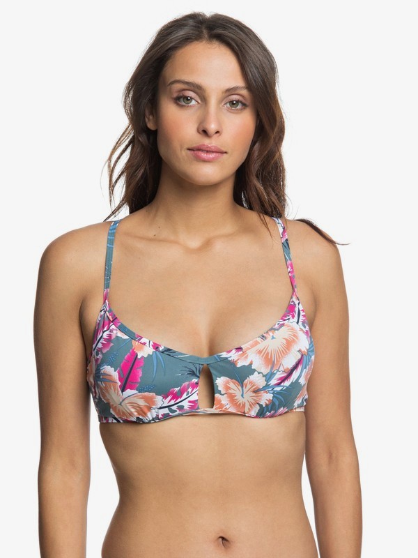 Printed Beach Classics D Cup Underwired Bra Bikini Top 192504974762 Roxy